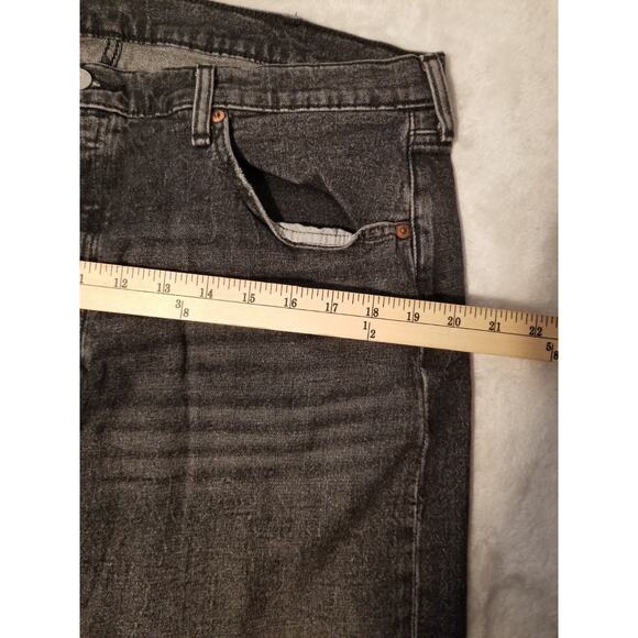 Levis 501 Jeans Mens 38x30 Black Original Fit Button Fly Dark Wash Denim Cotton - Picture 12 of 12